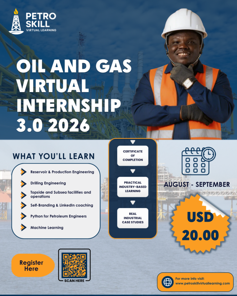 PetroSkill Virtual Learning – Oil & Gas Virtual Internship 3.0 (2026)